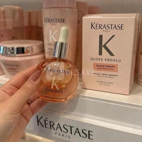 Óleo Capilar Kérastase Gloss Absolu Glaze Drops, Brilho Intenso Para Cabelos, Controle de Frizz, 45ml