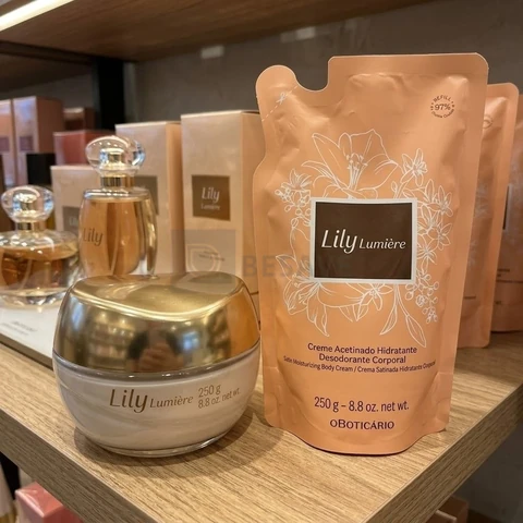 Kit Lily Lumière: Creme Hidratante Corporal 250g+ Refil 250g