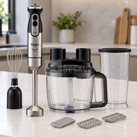Mixer Master Mix 5 Em 1 Elgin 1.000w 110v 5 Funções Prateado