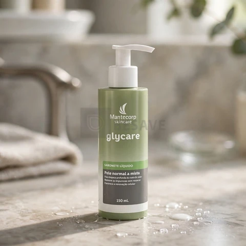 Sabonete Líquido Facial Glycare - 150ml - Limpeza Suave e Ação Hidratante - Ajuda a Reduzir o Brilho - Mantecorp