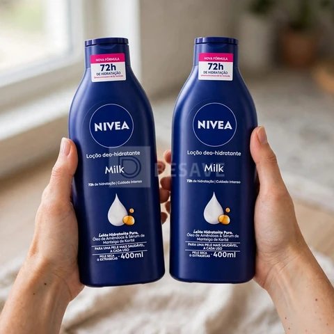 NIVEA Kit Loção Hidratante Milk Pele Seca a Extrasseca 400ml (2 unidades)