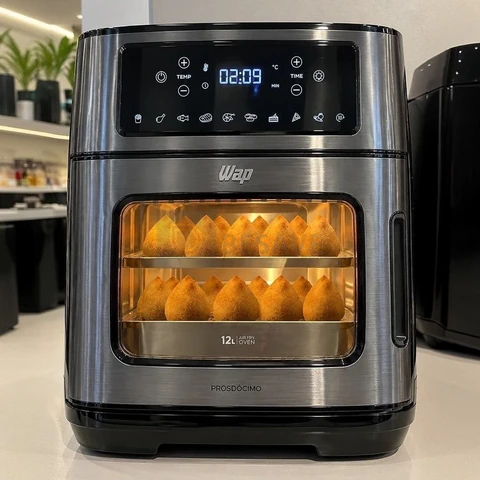 Air Fryer Oven 12L WAP 10 Funções Pré-Programadas Dois Andares Antiaderente GrayStone Fritadeira Elétrica 220V