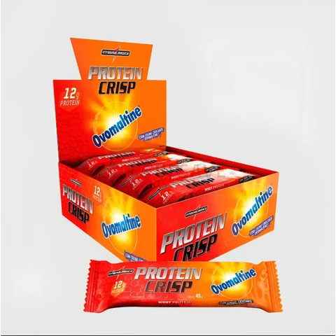 Barrinha Proteica Integralmédica Crisp 12 Un - 12g Proteinas Sabor Ovomaltine