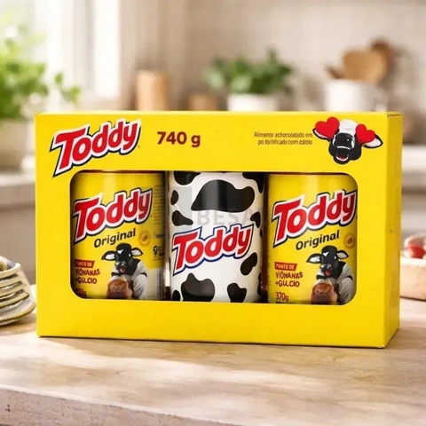 Kit 2 Achocolatados Pó Original Toddy 740g Copo Exclusivo