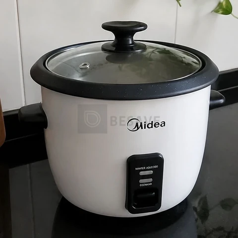 Panela De Arroz Elétrica Midea 7 Xícaras Cozimento Á Vapor Com Tampa De Vidro
