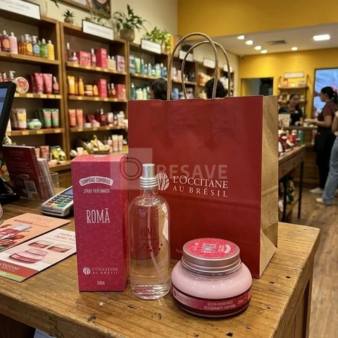Kit Presente Romã Loccitane Spray 150ml+geleia 200ml+sacola