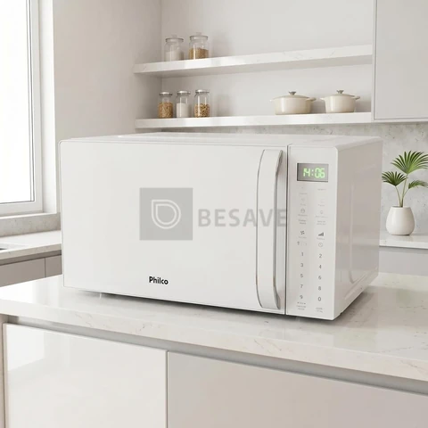 Micro-ondas Philco 20L Branco Pintura Limpa Fácil PMO24B 127v