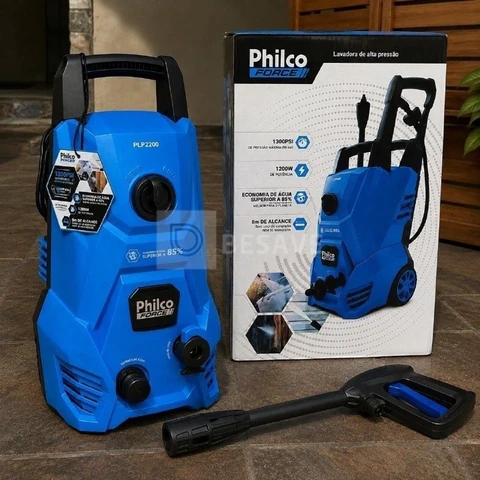Lavadora De Alta Pressão Jato Compacta Philco Plp2200 1300w 1300 Psi/libras 312l/h Lança Regulável 127v