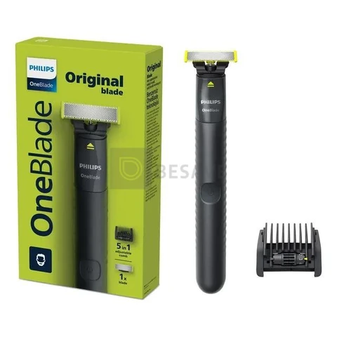 Barbeador e Aparador Elétrico Philips OneBlade com Pente 5 em 1, Sem Fio e À Prova D'Água - QP1425/10