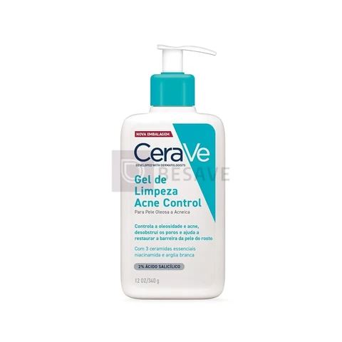CeraVe Acne Control Refil Gel de Limpeza Facial, Pele Normal a Oleosa, 60g
