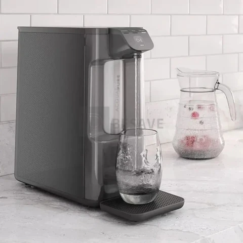 Electrolux Purificador de Água Gelada Fria e Natural Elétrico Compacto Eletronico placa Filtro refil 6 meses ou 3000l Painel Touch Bivolt grafite PE12G