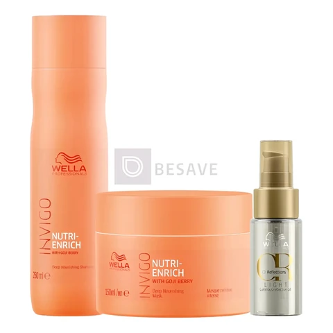 Wella Kit Enrich Shampoo Mascara E Oleo 30ml Light