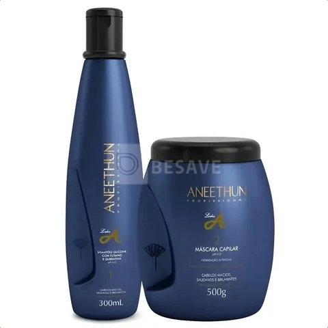 Kit Aneethun Shampoo 300ml E Máscara 500g Linha A Hidratação