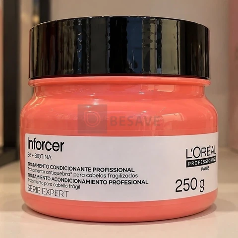 L'Oréal Professionnel Serie Expert Inforcer Máscara de Tratamento, Fortificante Anti-Quebra que Estimula o Crescimento e Previne a Queda, com Biotina e Vitamina B6 para Cabelos Frágeis, 250g