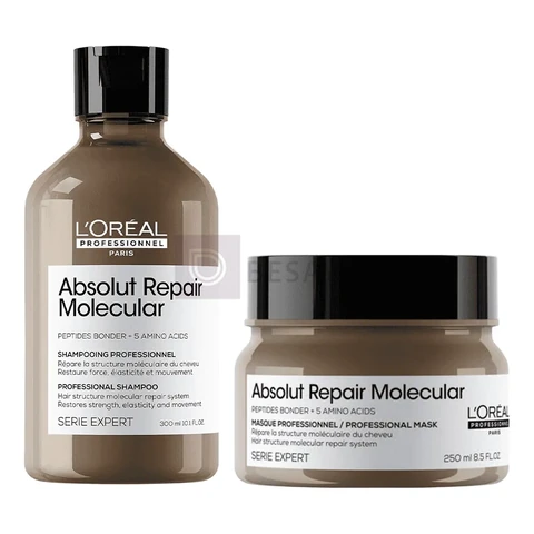 Kit Absolut Repair Molecular Shampoo 300ml E Máscara 250ml