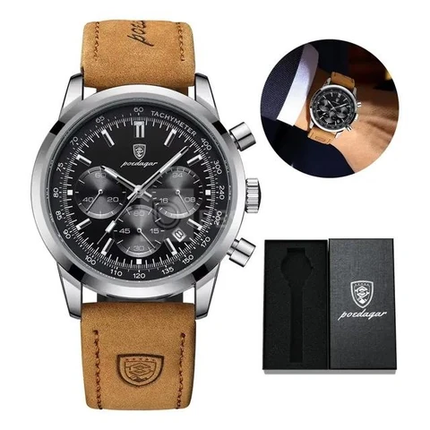 Relógio Masculino Poedagar 921 Original De Luxo Com Caixa