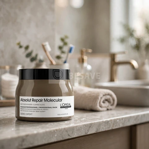 L'Oréal Professionnel Máscara Absolut Repair Molecular, Repara os Danos & Recupera a Força, Maciez & Desembaraço, Para cabelos danificados e muito danificados