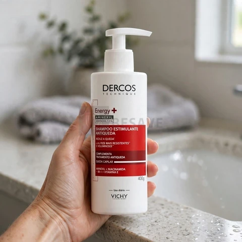 Vichy Dercos Energy+ Shampoo Antiqueda Estimulante com Aminexil 1.5%, 400g