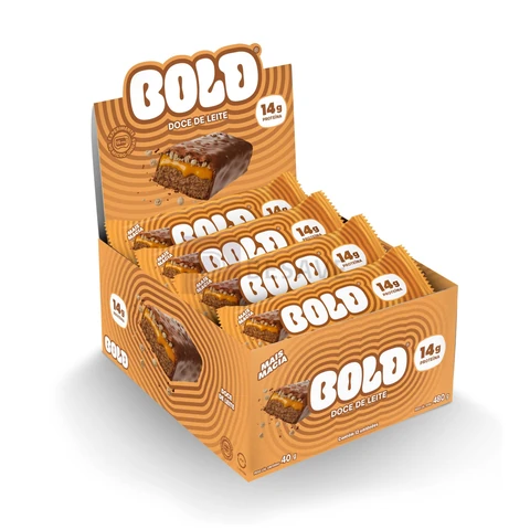 Bold Barra de Proteína Doce de Leite 40g (12 Unidades)