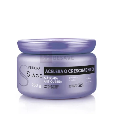 SIAGE MASCARA CAPILAR ACELERA O CRESCIMENTO 250g RPCK, Eudora Siàge