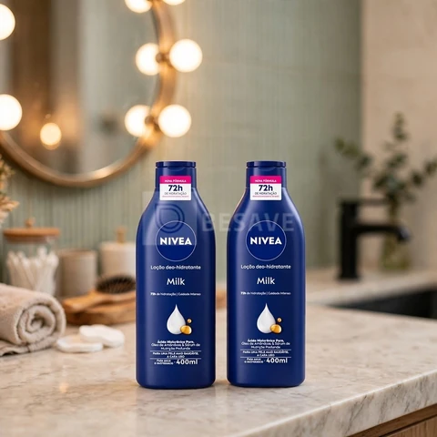 NIVEA Kit Loção Hidratante Milk Pele Seca a Extrasseca 400ml (2 unidades)