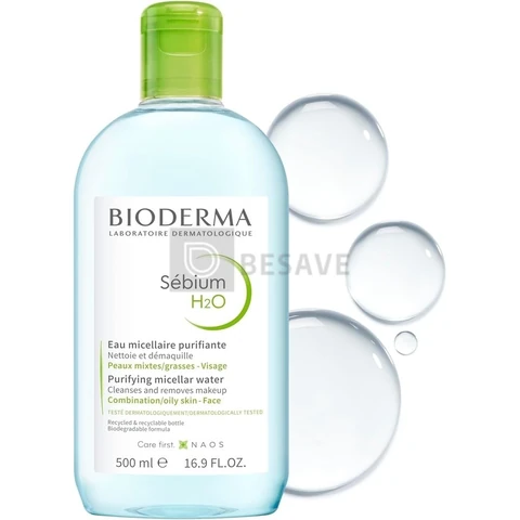 BIODERMA Água Micelar Demaquilante Antioleosidade Sébium H2O 500ml