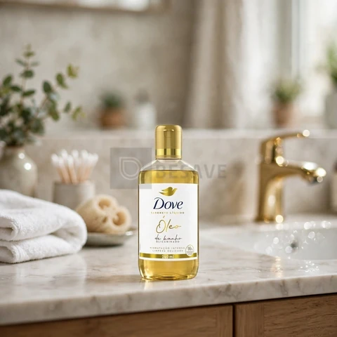 Dove Óleo de Banho Hidratação Intensa e Limpeza Delicada, Glicerinado com 96% Ingredientes de Origem Natural 240 ml
