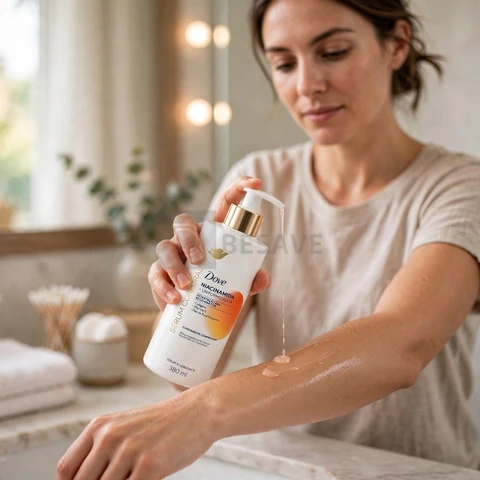 Sérum Hidratante Corporal Para Pele com Tom Irregular 48h de Hidratação Regenerativa Dove Dermo Renovador Niacinamida Redutor de Marcas Escurecidas Clinicamente Comprovado 380mL