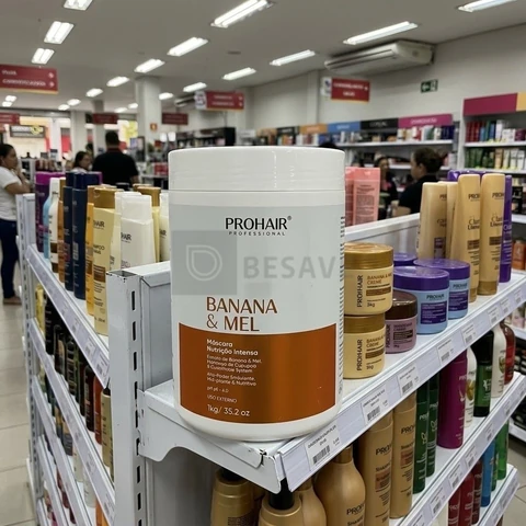 Máscara Nutrição Intensa Banana e Mel Prohair 1kg Efeito Teia Cabelos Macios Brilhosos Hidratação Profunda Reconstrução Capilar Manteiga de Cupuaçu Profissional