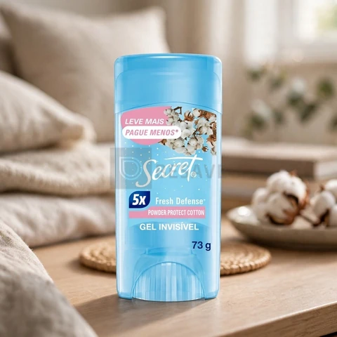 Secret Desodorante Antitranspirante em Gel Proteção de Algodão 73 g