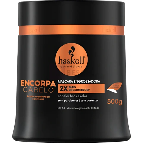 Máscara Encorpa Cabelo 500gr Haskell | 2x Mais Encorpados