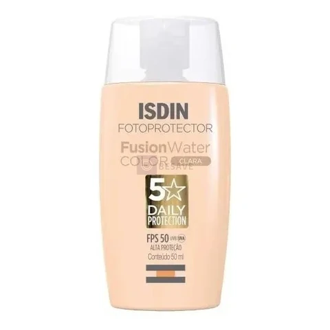 Protetor Solar Facial Isdin Fusion Water Fps50 Cor Clara