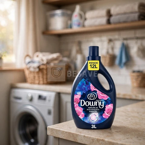 Downy Amaciante Concentrado Líquido Brisa Intenso 3L – Rende 12L | Fabric Softener com Perfume Intenso de Rosas e Frutas Vermelhas