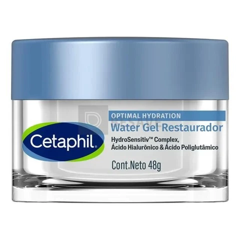 Cetaphil Optimal Hydration Water Gel Hidratante Facial para Todos os Tipos de Pele 48g - Hidratação Prolongada 72h, Refrescante