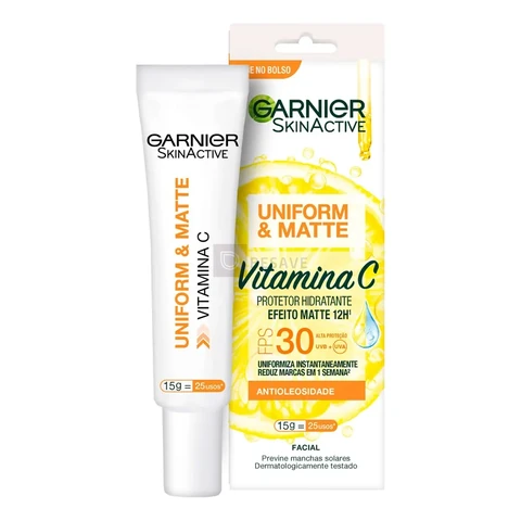 Protetor Hidratante Facial Vitamina C Fps 30 15g Garnier Tipo de pele Oleosa/Mista/Sensível