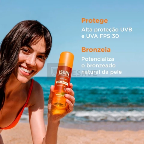 ISDIN Protetor Solar Corporal e Bronzeador HydroOil FPS 30 - 200ml