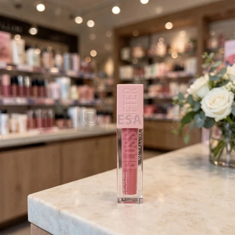 Maybelline NY Lip Lifter Gloss Brilho Labial com Ácido Hialurônico, Promove Lábios Volumosos, Hidratados e Cheios de Brilho, Aplicador XL para Make Glow, Cor Moon, 5.4ml