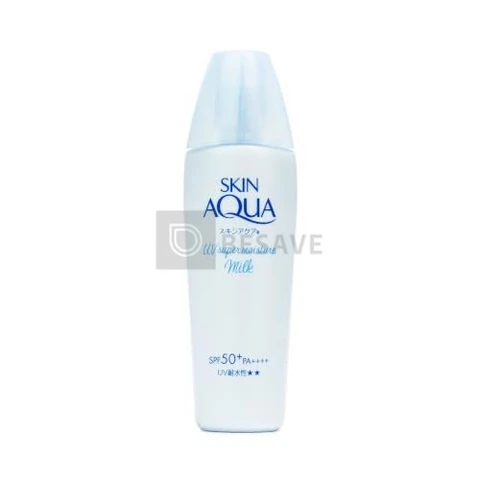 SKIN AQUA® Super Moisture Milk 40g - Protetor Solar Facial sem cor FPS50 com Ácido Hialurônico e Textura Leve
