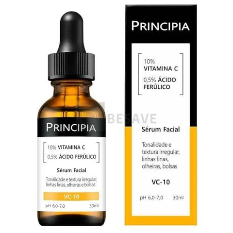 Principia Sérum Vitamina C 10% + Ácido Ferúlico Principia Skincare VC-10 - Antioxidante com 30ml