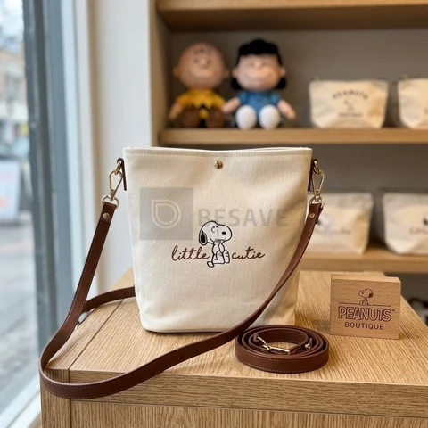 Bolsa Snoopy Little Cutie, Alça De Ombro, 29cm X 26cm