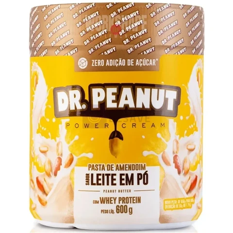 Dr. Peanut Pasta De Amendoim Do C Whey Isolado 600g Sabor Leite Em Pó