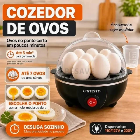 Cozedor De Ovos Elétrico Desligamento Automático A Vapor Portátil Cozinha 7 Ovos Egg Fit Fitness Panela Elétrica Fácil Limpeza Econômico Ovo Cozido Legume VYROX
