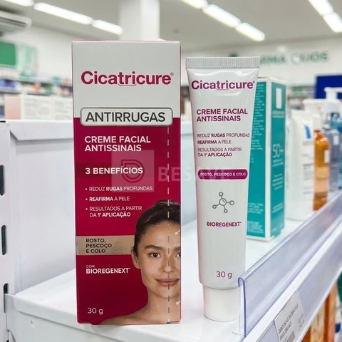 Creme Facial Cicatricure Antirrugas 30g - Rosto e Corpo e BioRegenext