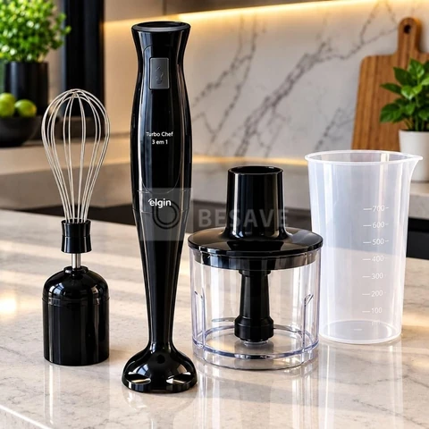 Mixer Vertical Turbo Chef Elgin 3 Em 1 200w Preto 110v Preto