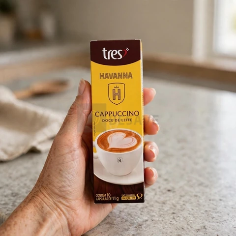 Capsula de Cappuccino Doce De Leite TRES 3 Corações 10 unid