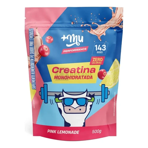 Creatina +Mu em pó sabor Limonada rosa x 500g