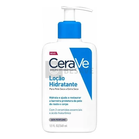 Cerave Loção Hidratante Corporal E Facial Sem Perfume 340ml Sem Fragancia