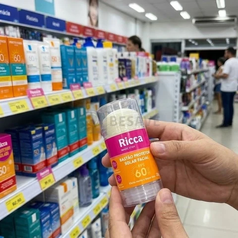 Ricca, Protetor Solar em Bastão, FPS60
