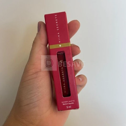 Eudora Niina Secrets Batom Líquido Skinny Matte Vermelho Hibisco 5Ml
