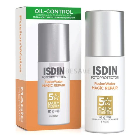 ISDIN Protetor Solar Facial Anti-Idade Fusion Water Magic Repair FPS 50 - 50ml